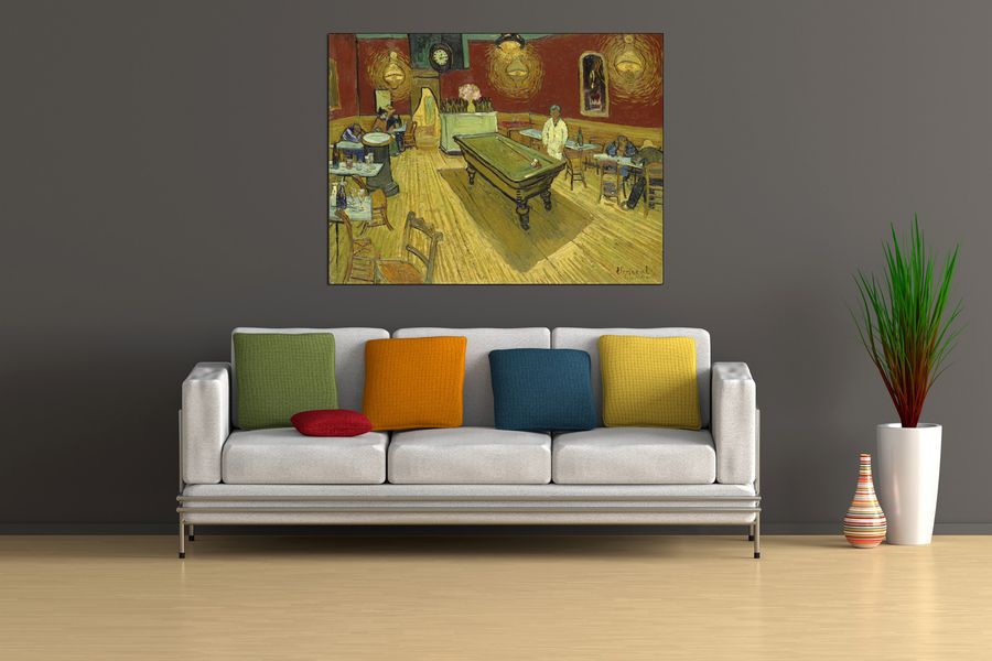 Van Gogh Vincent - Night Cafe, Decorative MDF Panel (120x90cm)