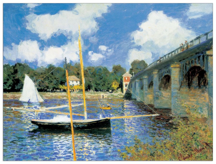 Monet - Bridge At Argenteuil, Decorative MDF Panel (80x60cm)
