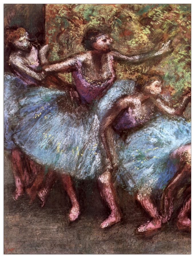 Degas Edgar - Four dancers behind the scenes, Decorative MDF Panel (60x80cm)
