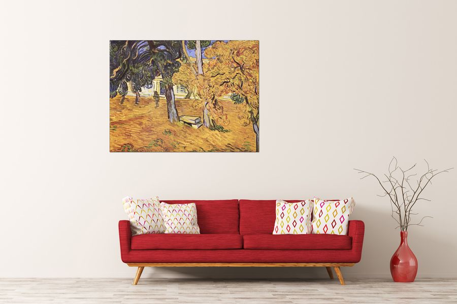 Van Gogh Vincent - The park of St-Paul Hospital in Saint-ReÌmy, Decorative MDF Panel (120x90cm)