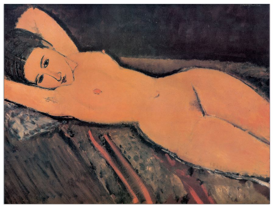 artopweb Modigliani - Reclining Nude Decorative MDF Panel (100x75cm)