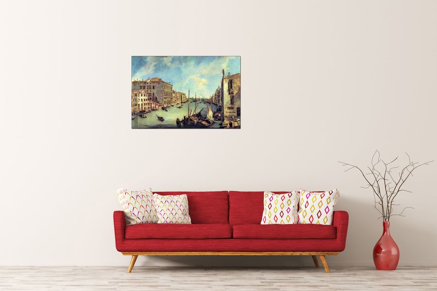 Canaletto - Grand Canal at San Vio, Decorative MDF Panel (90x60cm)