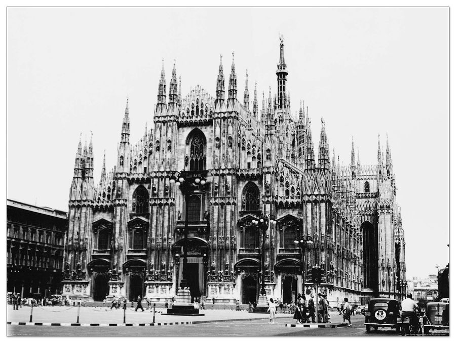 Anonymous - Milan, Duomo - 1957, Decorative MDF Panel (80x60cm)