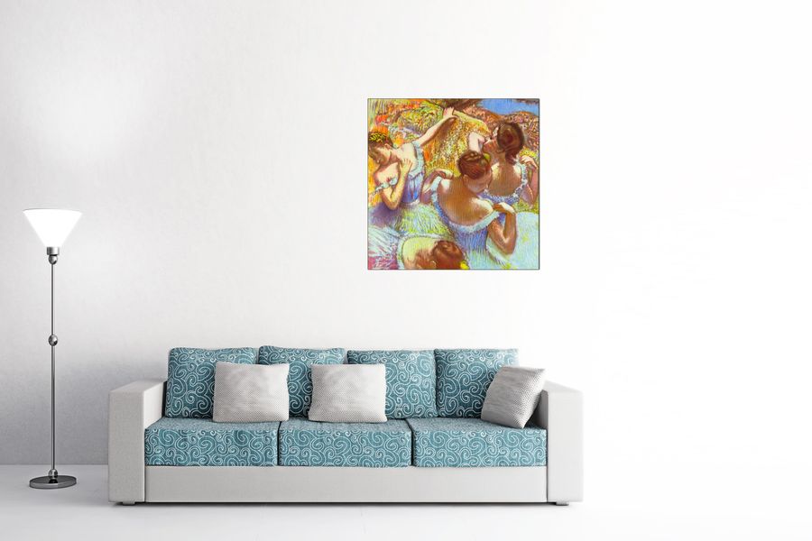 Degas Edgar - Dancer in blue, Decorative MDF Panel (70x70cm)