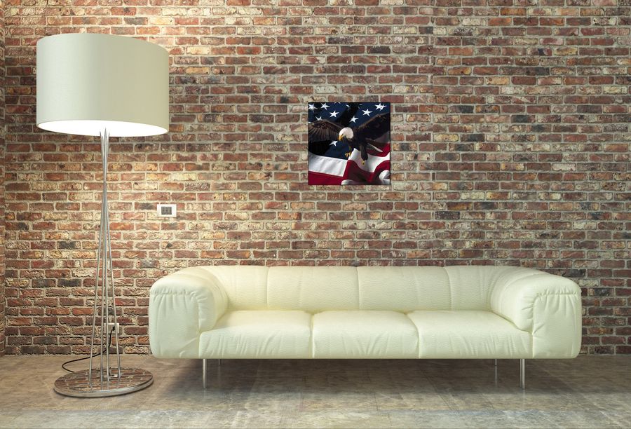 Art Studio - American eagle, Decorative MDF Panel (30x30cm)