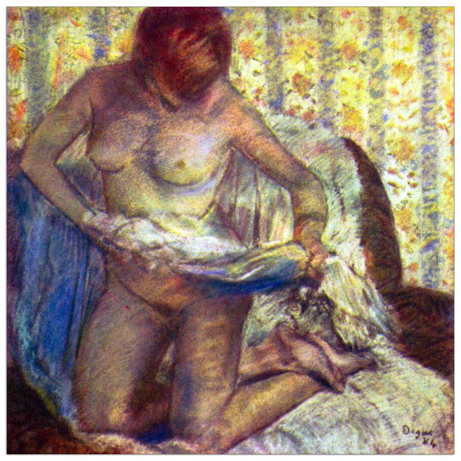 Degas Edgar - Nude Woman, Decorative MDF Panel (70x70cm)