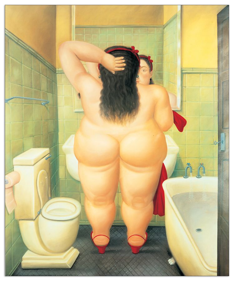 Botero - The Bath, Decorative MDF Panel (68x93cm)