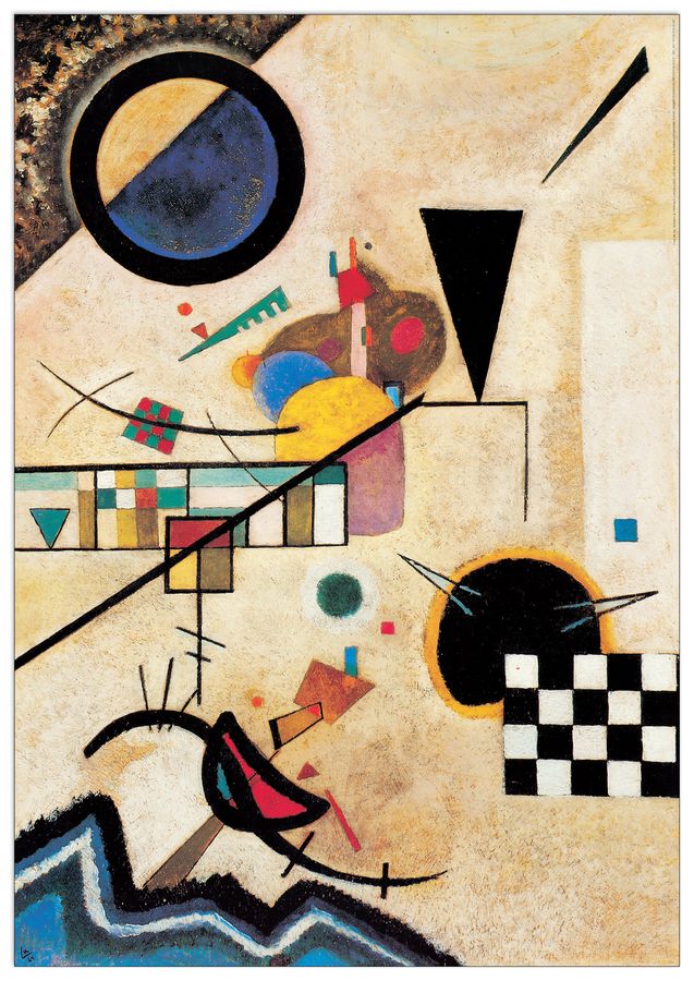 Kandinsky - Solidi In Contrasto 1924, Decorative MDF Panel (70x100cm)