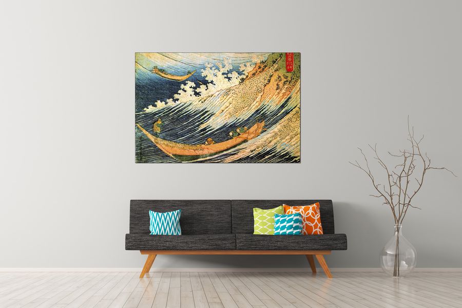 Hokusai Katsushika  - Ocean landscape [2], Decorative MDF Panel (135x90cm)