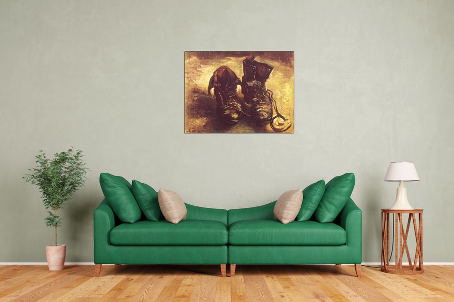 Van Gogh Vincent - Still Life, A pair of shoes, Decorative MDF Panel (80x60cm)