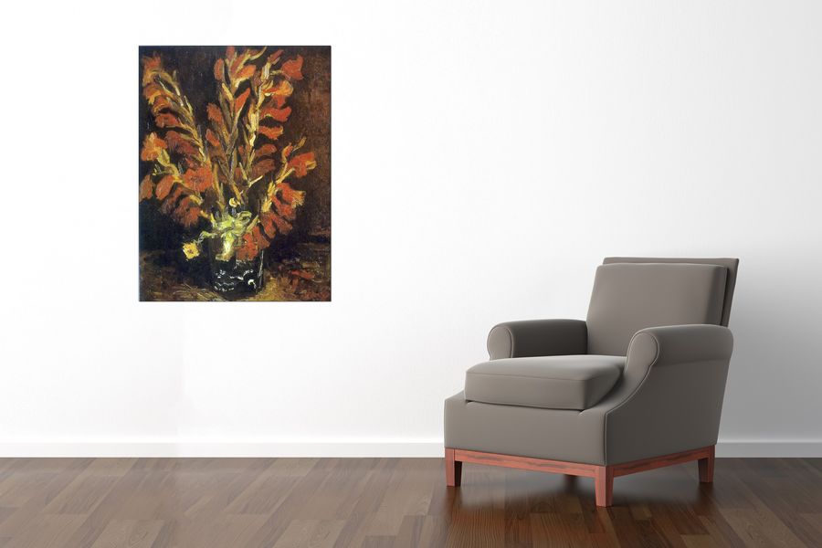 Van Gogh Vincent - Red Gladioli, Decorative MDF Panel (90x120cm)