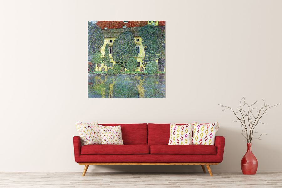 Klimt Gustav - Castle at the Attersee, Decorative MDF Panel (100x100cm)