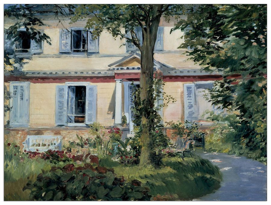 Manet Édouard - The house at Rueil, Decorative MDF Panel (80x60cm)