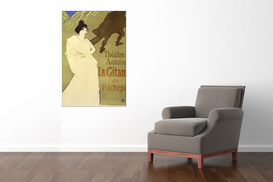Toulouse-lautrec - La Gitane de Rechepin, Decorative MDF Panel (90x135cm)