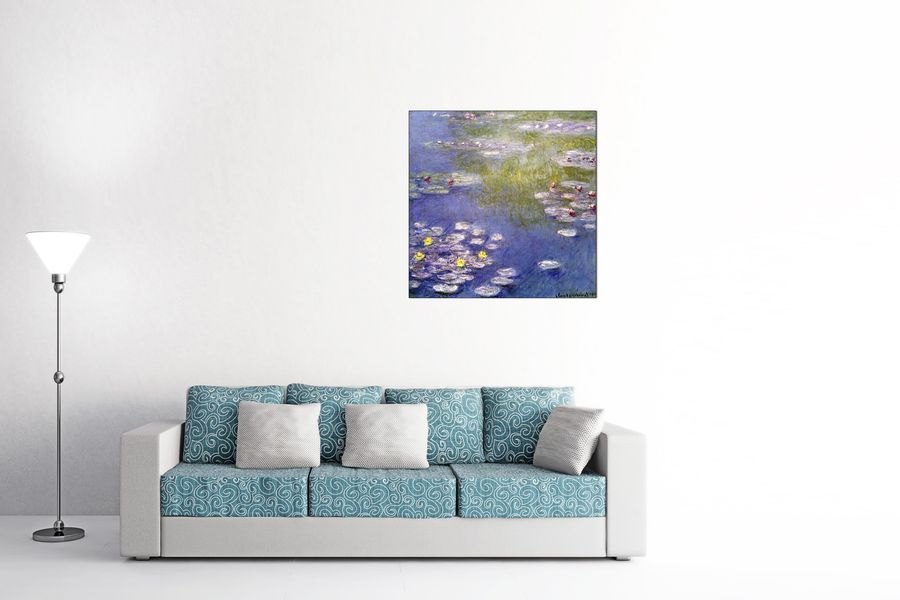 Monet Claude - Nympheas at Giverny, Decorative MDF Panel (70x70cm)