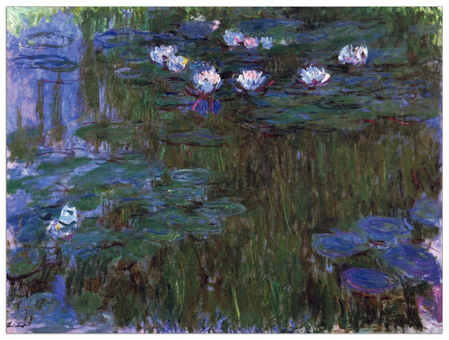 Monet Claude - Water Lillies II, Decorative MDF Panel (80x60cm)