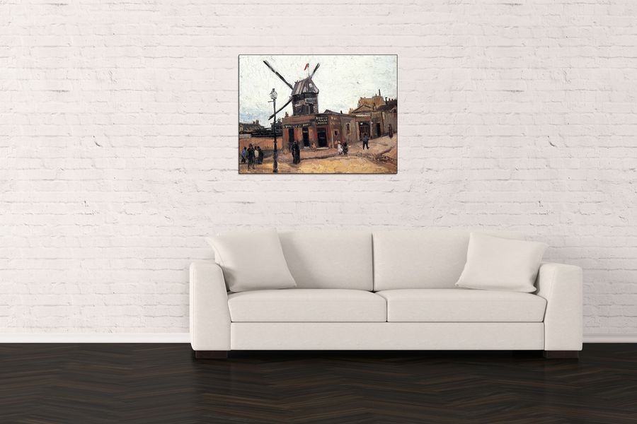 Van Gogh Vincent - Le Moulin de la Galette, Decorative MDF Panel (80x60cm)