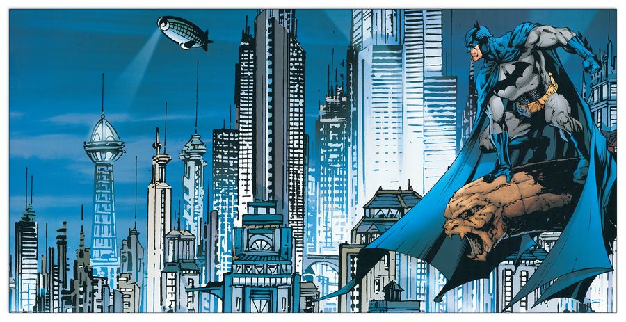 Dc Comics - Gotham City Skyline, Decorative MDF Panel (100x50cm)