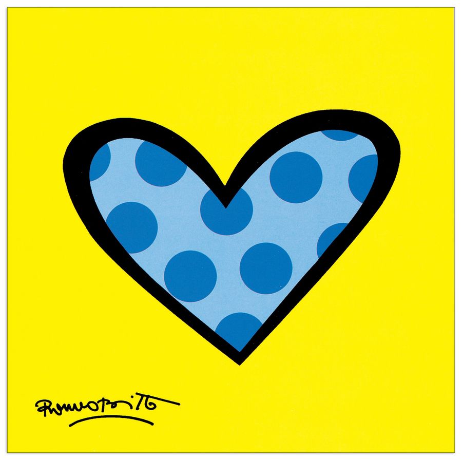Britto - Bee Bop Love, Decorative MDF Panel (19x19cm)