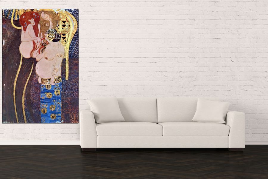 Klimt Gustav - The Beethoven Freize 2, Decorative MDF Panel (90x135cm)