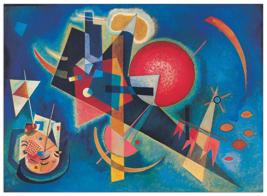 Vassily Kandinsky - In blu, Decorative MDF Panel (135x98cm)