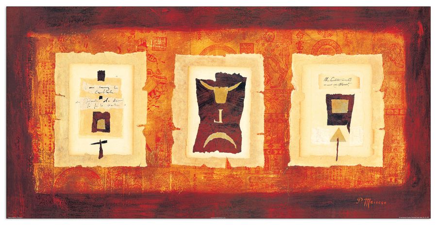 artopweb Maiocco - Triptyque I Decorative MDF Panel (100x50cm)