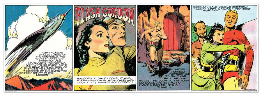 Raymond - Flash Gordon Comics, Decorative MDF Panel (138x48cm)