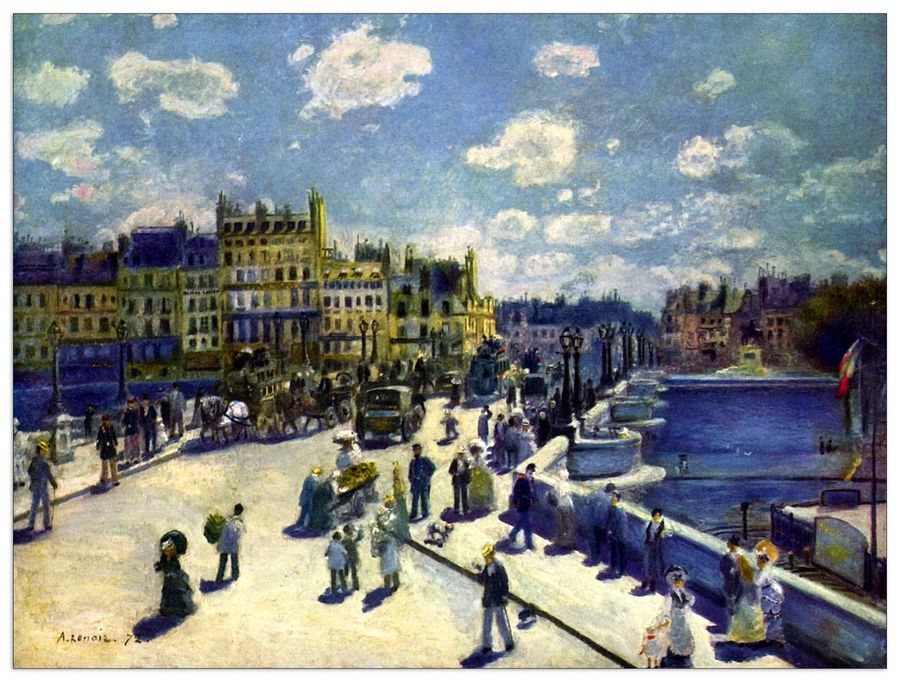 Renoir Pierre-auguste - Pont-Neuf, Decorative MDF Panel (80x60cm)