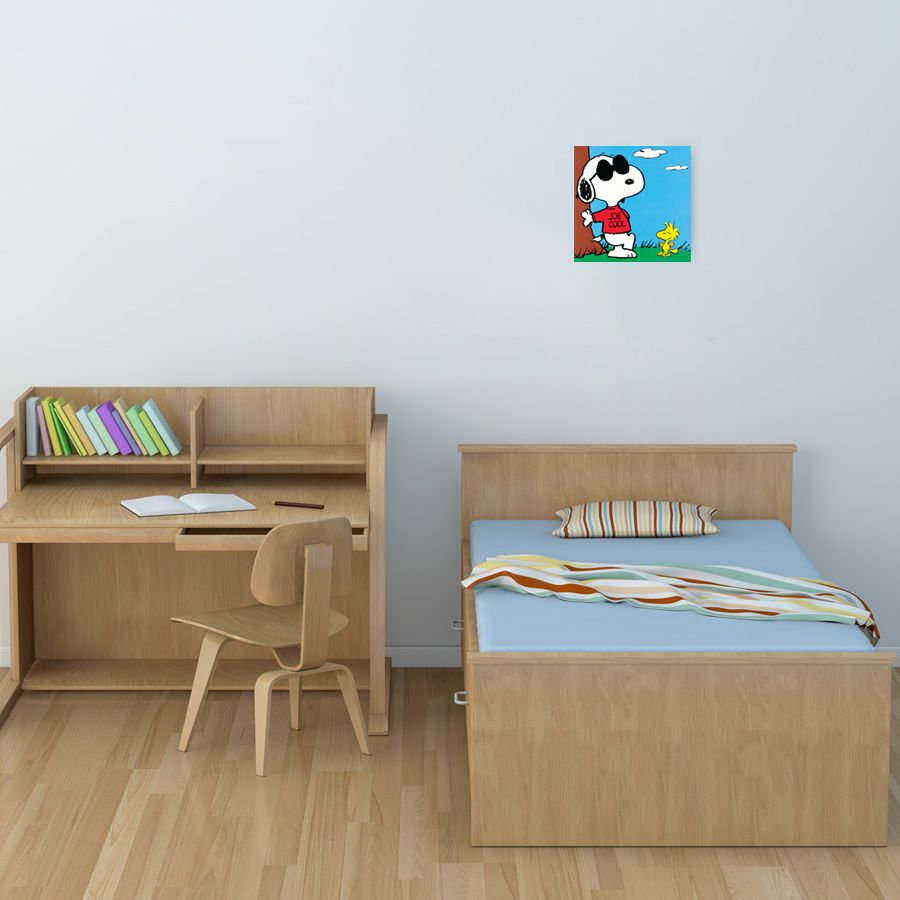 Schulz - Peanuts (Joe Cool), Decorative MDF Panel (40x40cm)