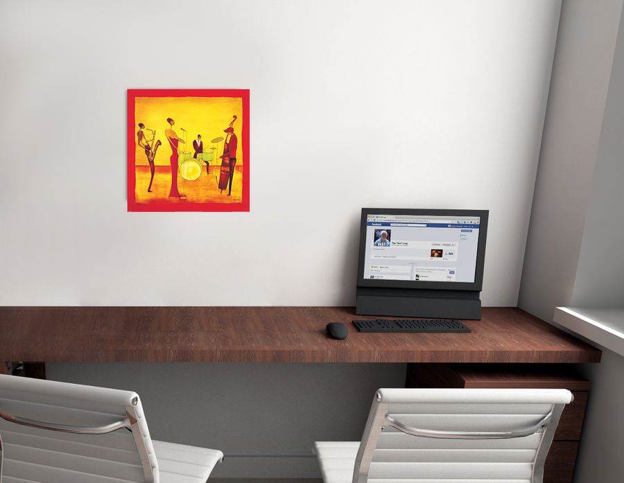 Ona - Jazz Band, Decorative MDF Panel (30x30cm)