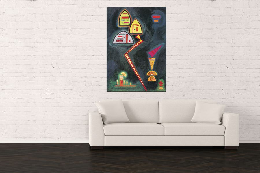 Vassily Kandinsky - Grun 1929, Decorative MDF Panel (85x120cm)