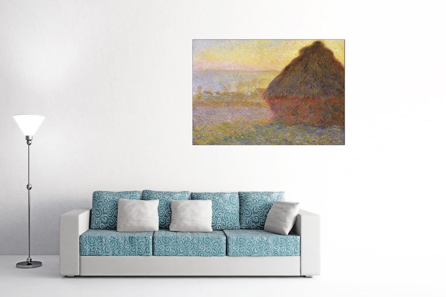 Monet Claude - Graystacks I, Decorative MDF Panel (120x90cm)
