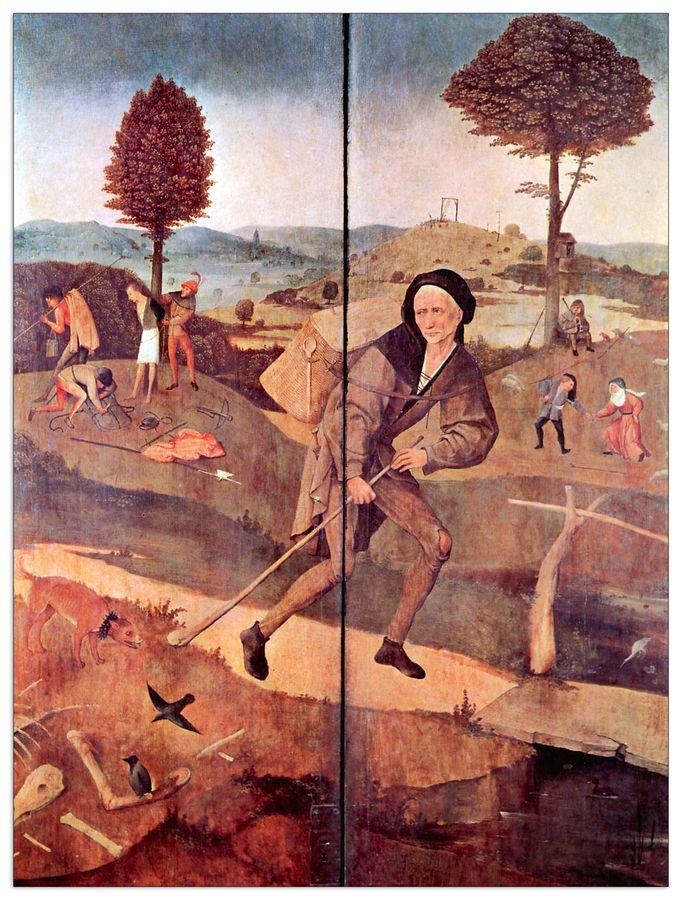 Bosch Hieronymus  - The Pilgrimage of life, Decorative MDF Panel (60x80cm)
