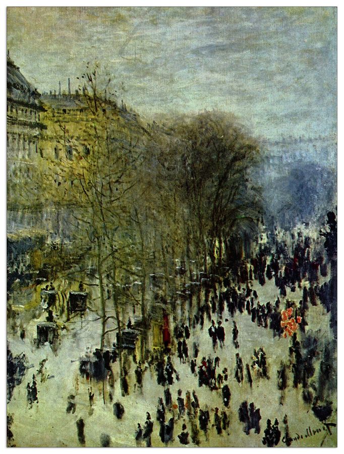 Monet Claude - Boulevard of Capucines, Decorative MDF Panel (60x80cm)