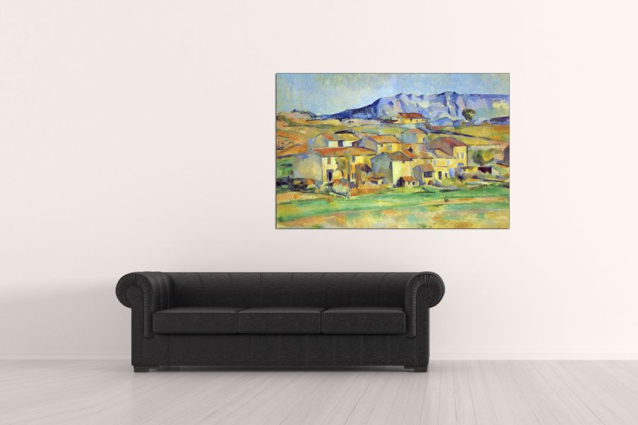 Cezanne Paul - Montaigne Sainte-Victoire, from the environment beu Gardanne of view, Decorative MDF Panel (135x90cm)