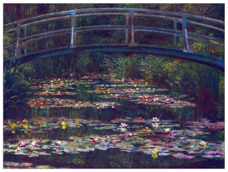 Monet Claude - Water Lily Pond V, Decorative MDF Panel (80x60cm)