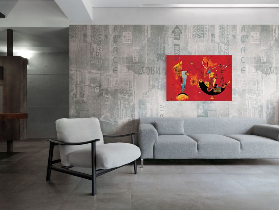 Kandinsky - Con E Contro, Decorative MDF Panel (120x90cm)