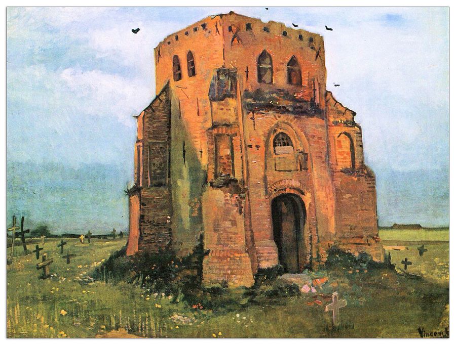 Van Gogh Vincent - The old cemetery in Nuenen, Decorative MDF Panel (120x90cm)