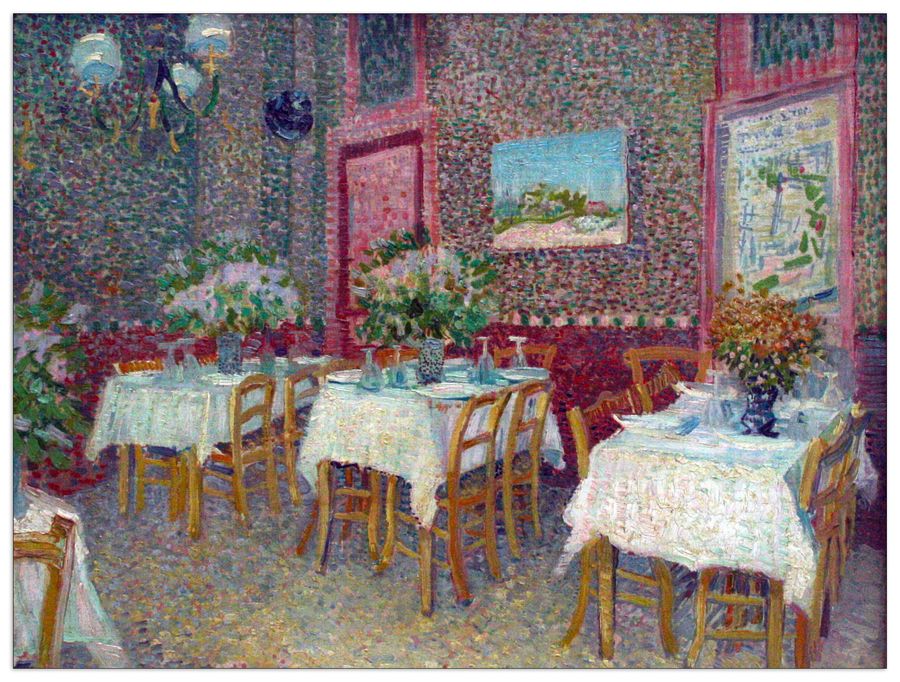 Van Gogh Vincent - Interior of a Restaurant, Decorative MDF Panel (80x60cm)