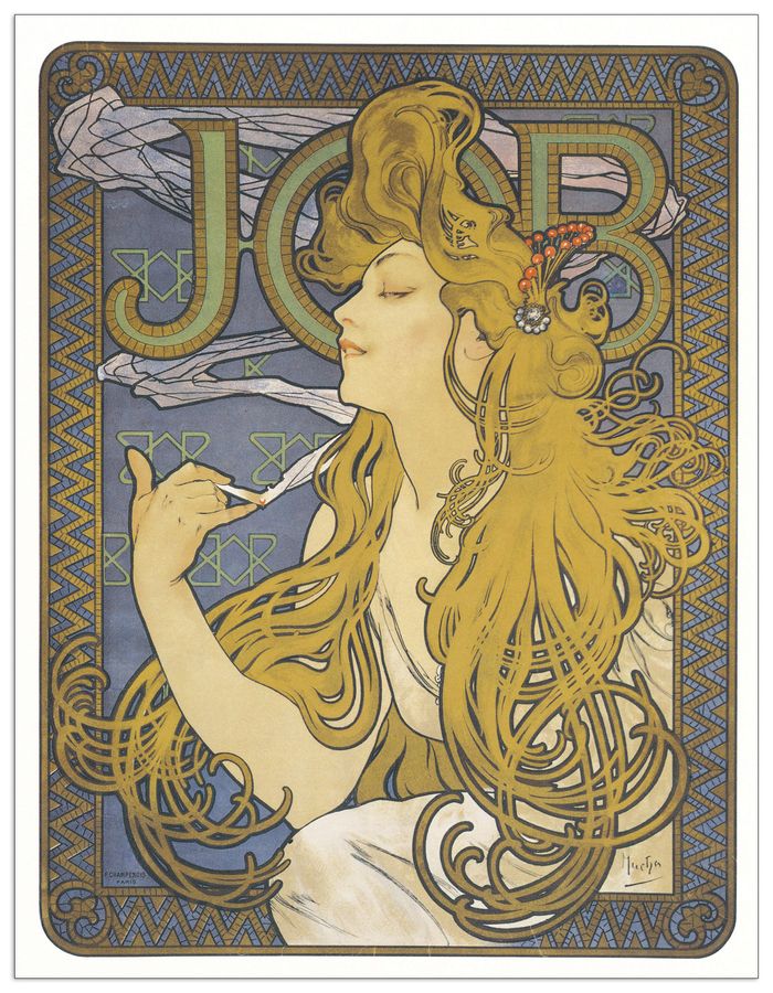 Mucha - Job 1897, Decorative MDF Panel (22x29cm)