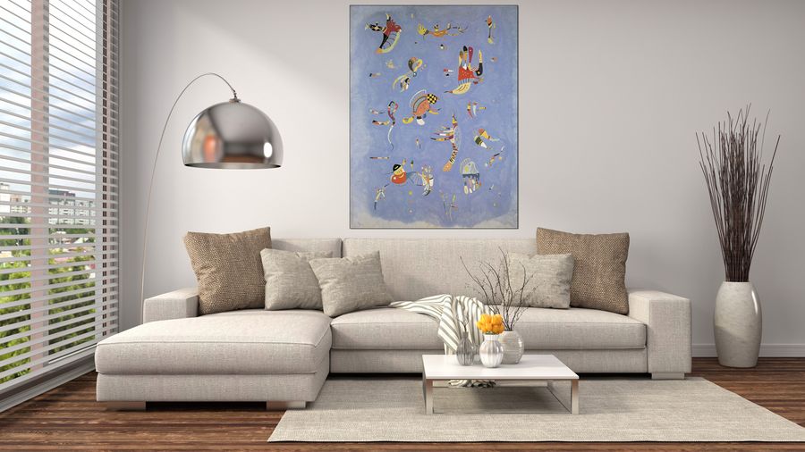 Vassily Kandinsky - Cielo blu, Decorative MDF Panel (90x120cm)