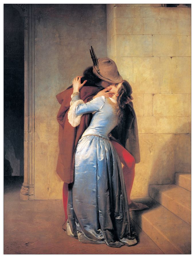 Hayez - Il bacio, Decorative MDF Panel (60x80cm)