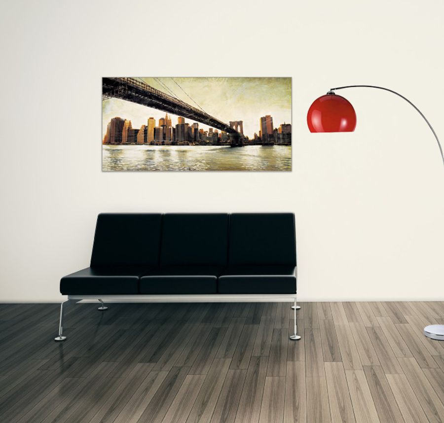 Daniels - Brooklyn Bridge View, Decorative MDF Panel (100x50cm)