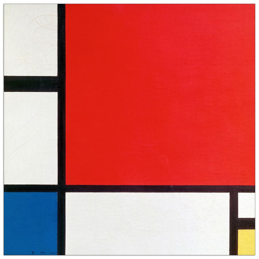 Piet Mondrian - Composition II, Decorative MDF Panel (100x100cm)