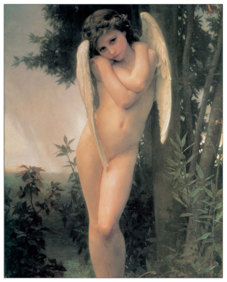 Bouguereau - Cupidon, Decorative MDF Panel (80x100cm)