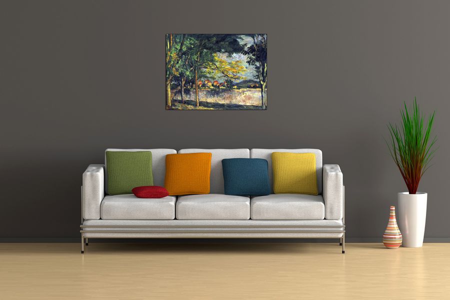 Cezanne Paul - Into Street, Decorative MDF Panel (80x60cm)