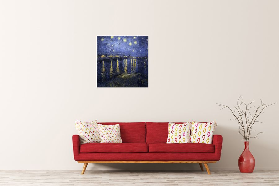 Van Gogh Vincent - Starry Night Over the Rhone, Decorative MDF Panel (70x70cm)