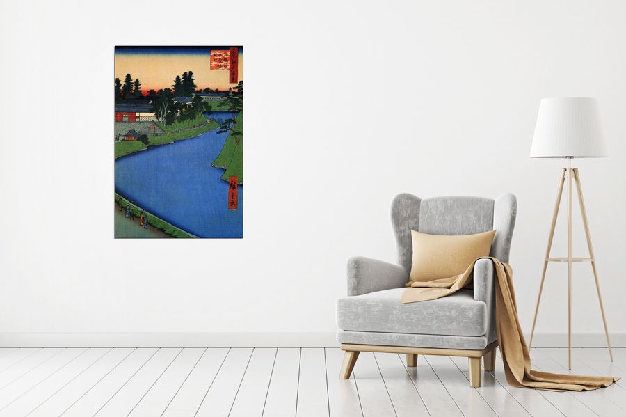 Hiroshige Utagawa  - Benkei Moat, Decorative MDF Panel (60x90cm)