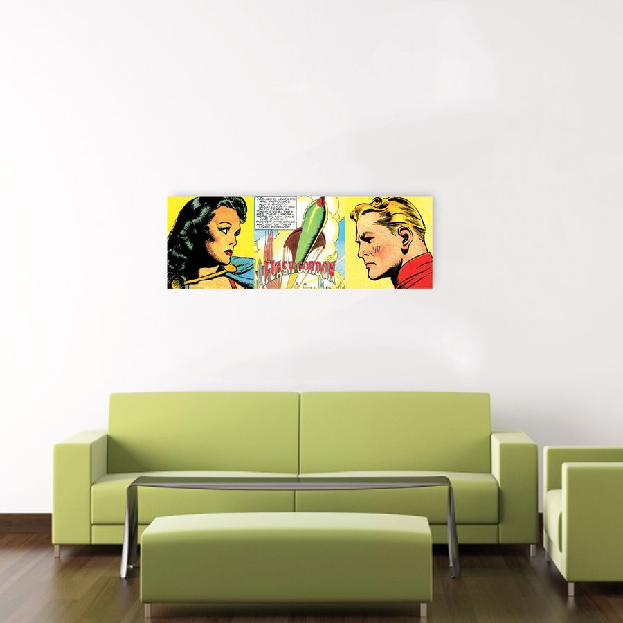 Raymond - Good Luck Flash Gordon!, Decorative MDF Panel (138x48cm)