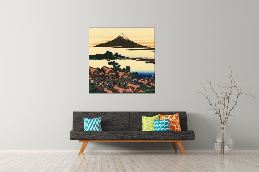 Hokusai Katsushika  - Dawn at Isawa in the Kai province, Decorative MDF Panel (100x100cm)